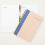 Pink & Blue Simple Color Block Lines Personalized Planner<br><div class="desc">Plan your days in style with this simple,  minimalist planner - undated,  so you can start anytime - and personalize it with your name.</div>