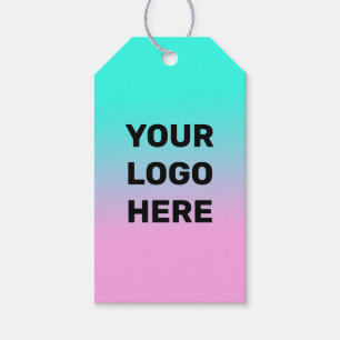 PINK BLUE SIMPLE MINIMAL TEXT STYLE GIFT TAGS