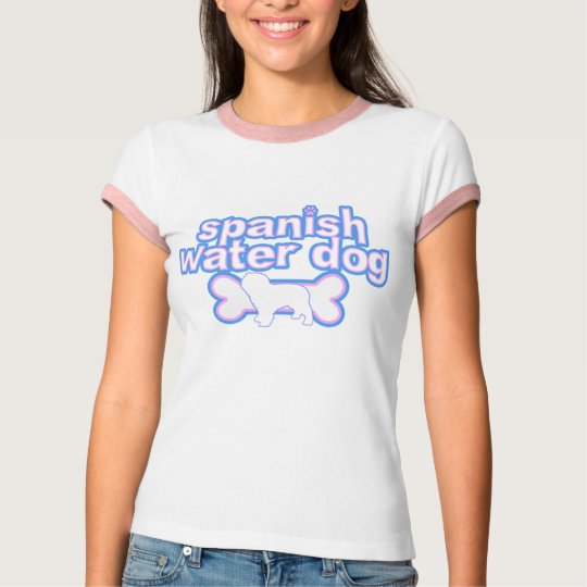 Pink & Blue Spanish Water Dog Women's Ringer Tee
