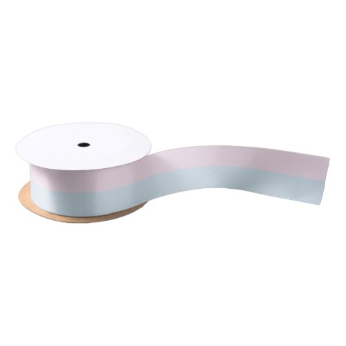 Pink  Blue Striped Satin Ribbon