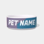 Pink Blue Stripes Customized Dog Pet Water Food Bowl<br><div class="desc">Add your pet's name,  your own text or leave it blank! Check my shop for more designs or let me know if you'd like something custom.</div>