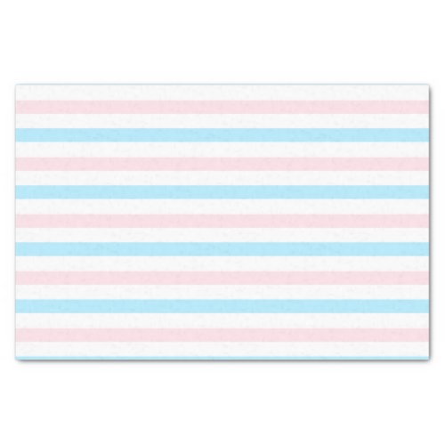 Pink Blue Stripes Gender Reveal Tissue Paper