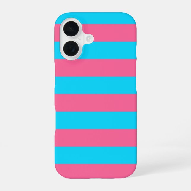Pink Blue Stripes Pattern  Iphone Case (Back)