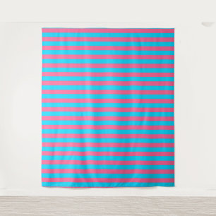 Pink Blue Stripes Pattern  Tapestry