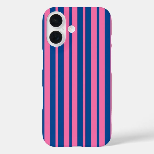 Pink Blue Stylish Stripes Pattern Design  Case-Mate iPhone Case (Back)