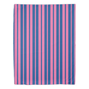 Pink Blue Stylish Stripes Pattern Design  Duvet Cover