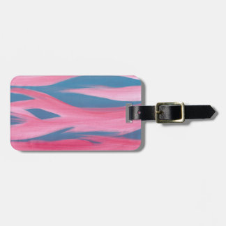 Pink Blue Sunset Painting Personalized Luggage Tag