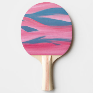 Pink Blue Sunset Painting Ping Pong Paddle