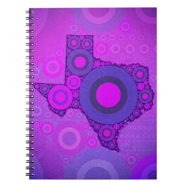 Pink Blue Texas Mosaic Notebook (Front)
