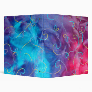 Pink & Blue Tie-Dye Avery Binder