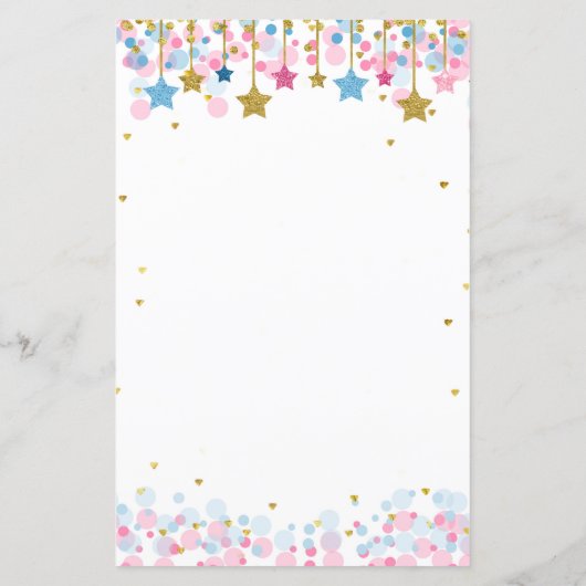 Pink Blue Twinkle Twinkle Wishes for Baby Game (Back)