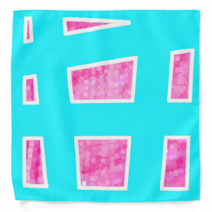 Pink/Blue Unique Geometric Pattern Bandana