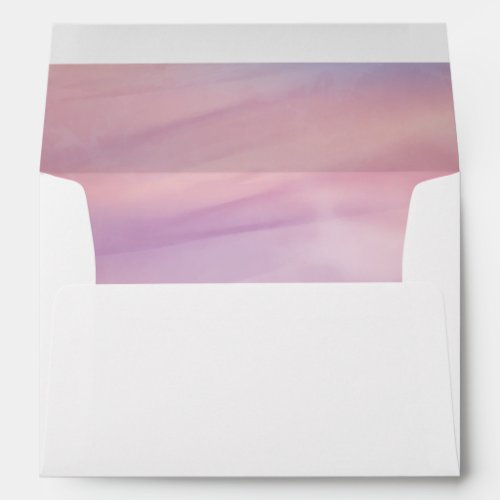 Pink  Blue Watercolor Background Inside  Envelope