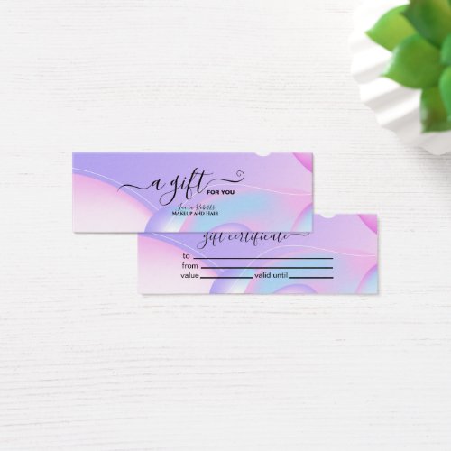 PINK  Blue Watercolor Holographic Design Beauty 