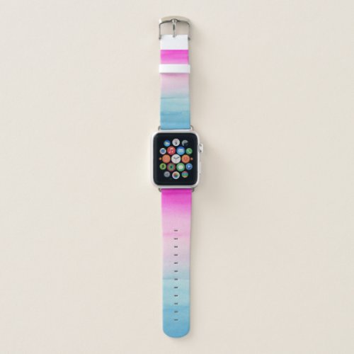 Pink Blue Watercolor Ombre Apple Watch Band