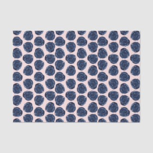 Pink Blue Watercolor Rose Vines Cottage Wedding Tissue Paper