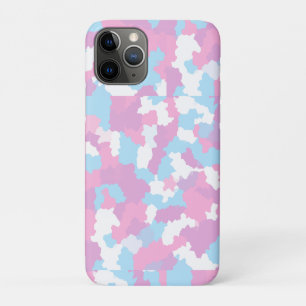 Pink Blue White Camo Abstract iPhone 11 Pro Case