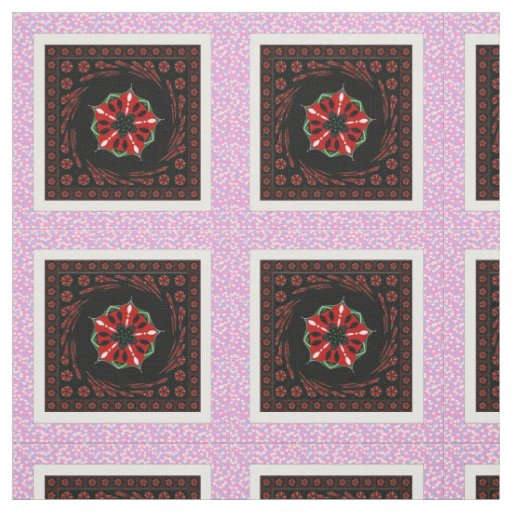 Pink Blue White Hearts of Love combed cotton Fabric