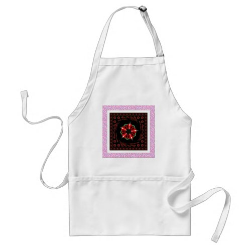 Pink Blue White Herts of Love Adult Apron