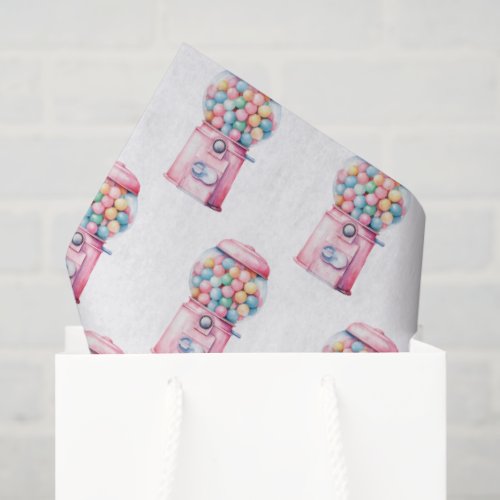 Pink Blue Yellow Bubble Gum Birthday Tissue Paper