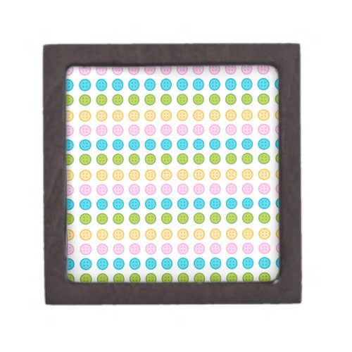 Pink blue yellow button pattern accessories trendy gift box