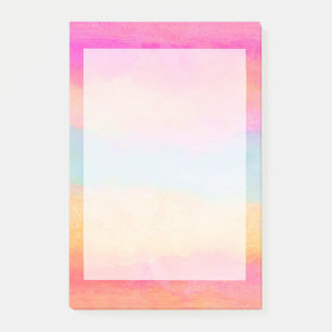 Pink Blue Yellow Rainbow Abstract Stripes Post-it Notes