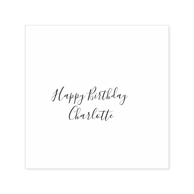 Pink blue yellowhappy birthday kids shapes abstrac self-inking stamp (Design)