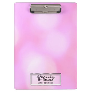 Pink Blurry Lights Glam Chic Modern Personalized Clipboard