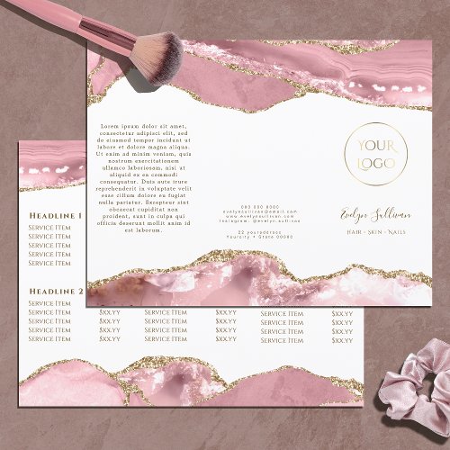 pink blush agate brochure