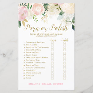 Pink Blush and Gold Bridal Shower Game PRINTED