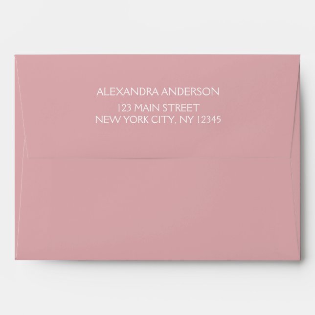 Pink Blush and White Valentine's Day Sparkle Envelope (Back (Top Flap))