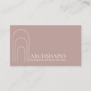Pink Blush Architecture Geometry Interior Designer Business Card
