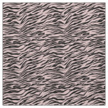 Pink Blush Black Zebra Print Fabric