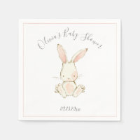 Pink Blush Bunny Girl Baby Shower