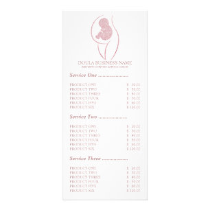 Pink Blush Doula Pregnancy Nurse Rack Card