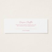 Pink Blush Elephant Girl Baby Shower Diaper Raffle (Back)