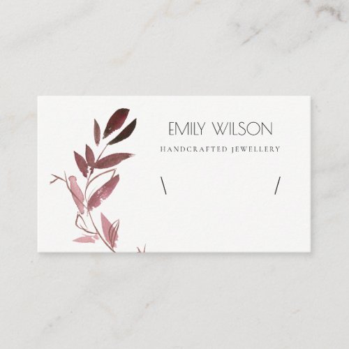 PINK BLUSH FAUNA WATERCOLOR BRACELET DISPLAY LOGO BUSINESS CARD