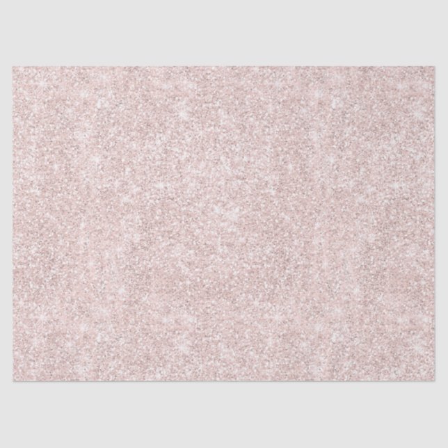Pink Blush Faux Glitter Sparkle Tissue Paper (Front)