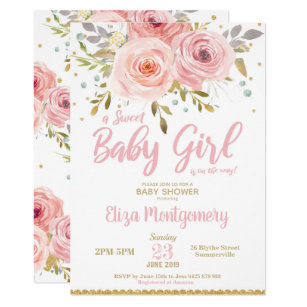 zazzle baby girl shower invitations