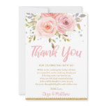 Pink Blush Floral Baby Shower Thank You Card Pink Blush Floral Baby Shower Thank You Card