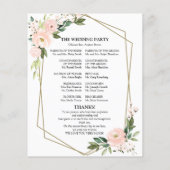 Pink Blush Floral Budget Wedding Ceremony Program | Zazzle