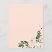 Pink Blush Floral Budget Wedding Invitation (Back)