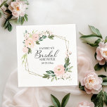 Pink Blush Floral Geometric Bridal Shower Napkins<br><div class="desc">Transform your bridal shower into a stunning celebration with our exquisite blush floral suite. This collection features everything you need for a cohesive and elegant atmosphere, including matching recipe and advice cards, personalized napkins, beautiful signs, and fun games. Don’t hesitate to reach out via chat if you need assistance with...</div>