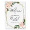 Pink Blush Floral Geometric Bridal Shower Welcome 