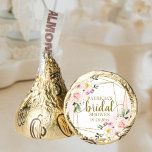 Pink Blush Floral Gold Geometric Bridal Shower Hershey®'s Kisses®<br><div class="desc">Pink Blush Floral Gold Geometric Bridal Shower Hershey Kisses</div>