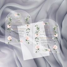 Pink Blush Flowers Gold Girl Baby in Bloom 