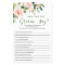 Pink Blush Flowers Greenery Bridal Shower Game