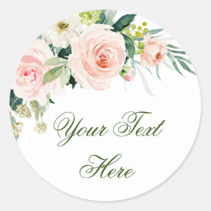 Organza Flowers Square Sticker Pink, Zazzle