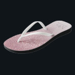 Pink Blush Glitter Gradient Mrs. Married Flip Flops<br><div class="desc">These glamorous, comfy, and casual sandals feature a pink blush colored glitter gradient background. The pink faux glitter is most condensed near the toes and gradually fades towards the heal of the sandals. The bottom, or heal of the sandal, features the title "Mrs." followed by a sample new last name....</div>