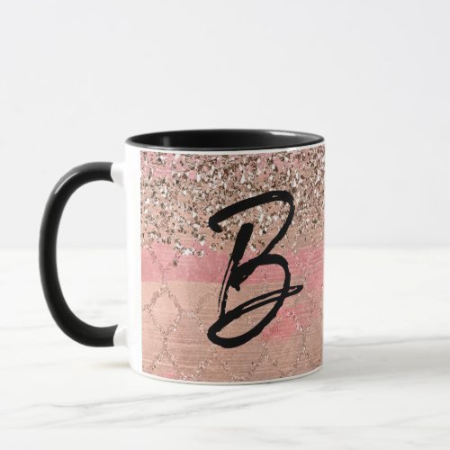 Pink Blush Glitter Moroccan Indian Princess Glam Mug